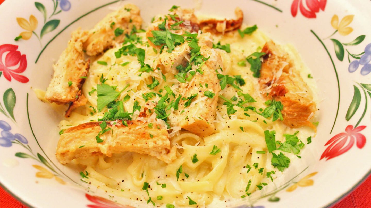 Fettuccine Alfredo with Chicken Breast Recipe Jeremy Sciarappa